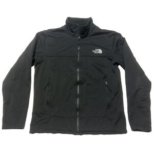 THE NORTH FACE Windwall Jacket Men S Black Full Zip Fleece Softshell Windbreaker